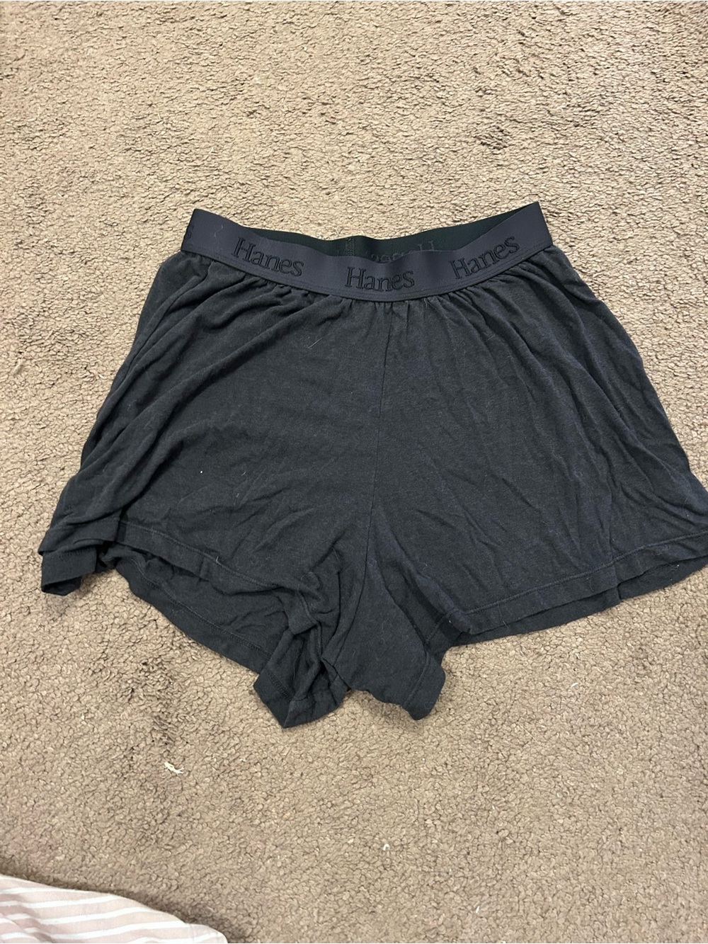 Hanes Women’s Black Athletic Lounge Shorts with Branded Waistband
Size:XS